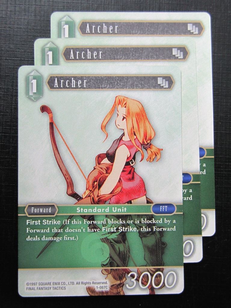 Final Fantasy Cards: ARCHER 1-087C x3 # 19J88