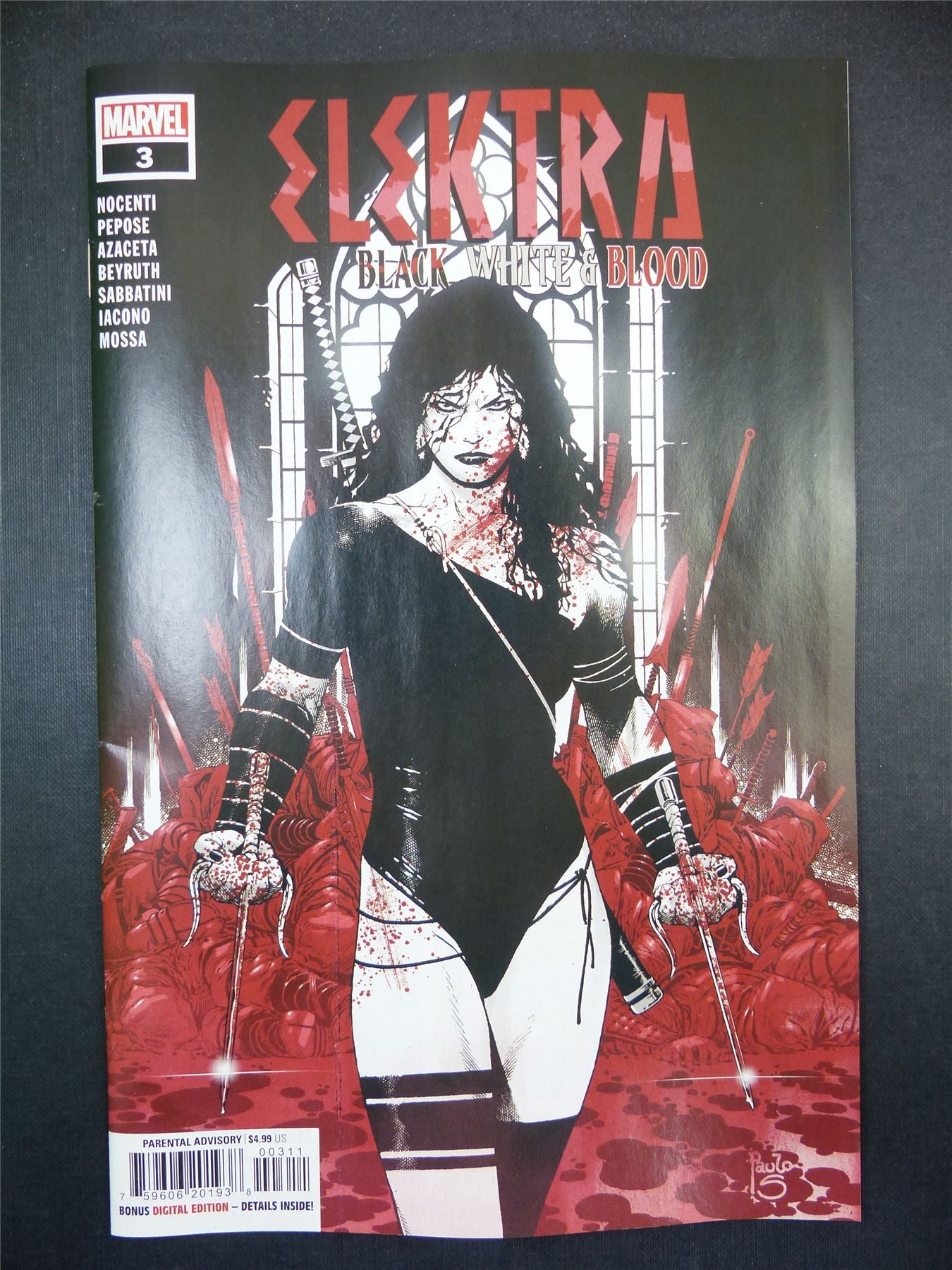 ELEKTRA Black White & Blood #3 - May 2022 - Marvel Comic #93N