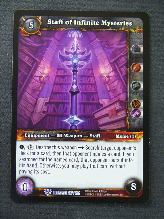 Staff Of Infinite Mysteries - Rare - World Of Warcraft #1OB