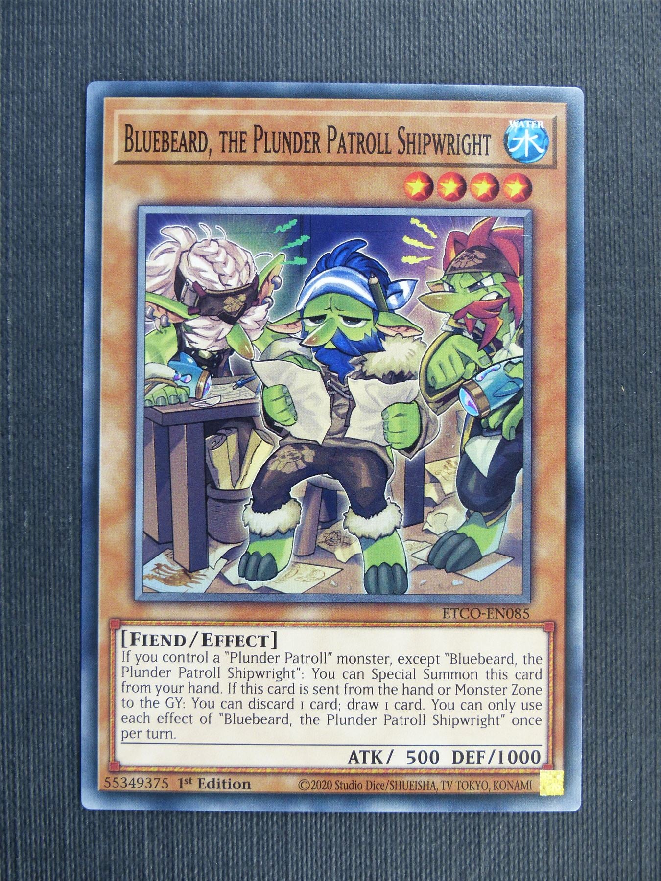 Bluebeard the Plunder Patroll Shipwright - ETCO - 1st ed Yugioh Card