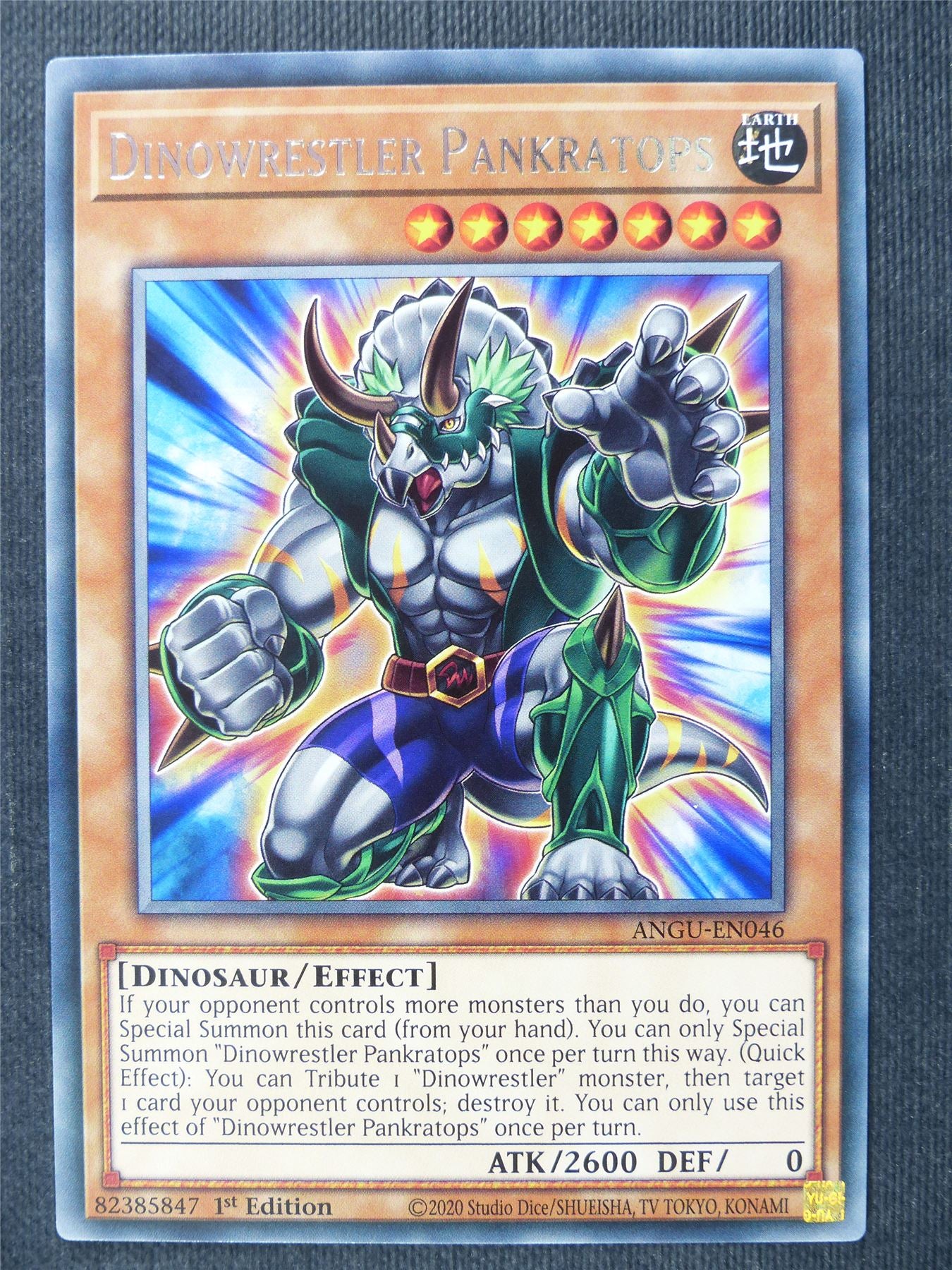 Dinowrestler Pankratops ANGU Rare - 1st ed Yugioh Cards #35T