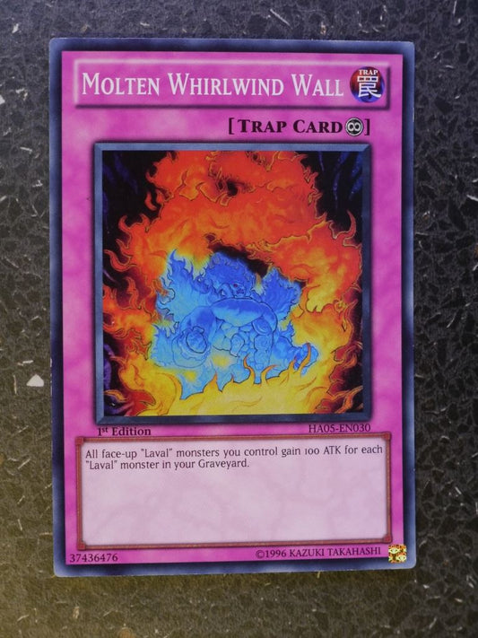 Yugioh Cards: MOLTEN WHIRLWIND WALL HA05 SUPER RARE # 3F26