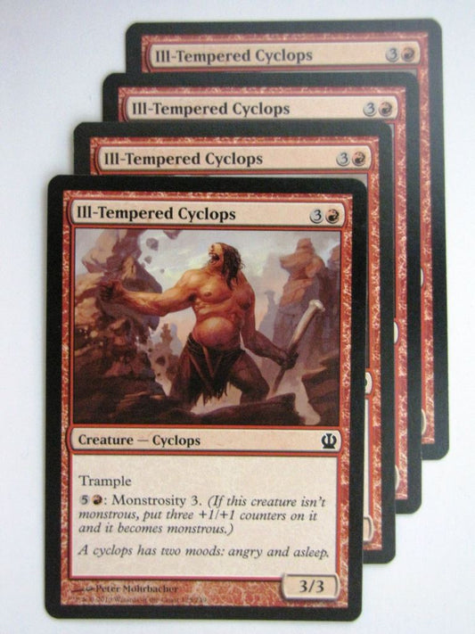 MTG Magic Cards: ILL-TEMPERED CYCLOPS x4 Theros playset # 24A12