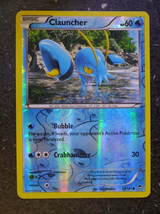 Pokemon Cards: CLAUNCHER 23/111 REVERSE HOLLOW # 5H62