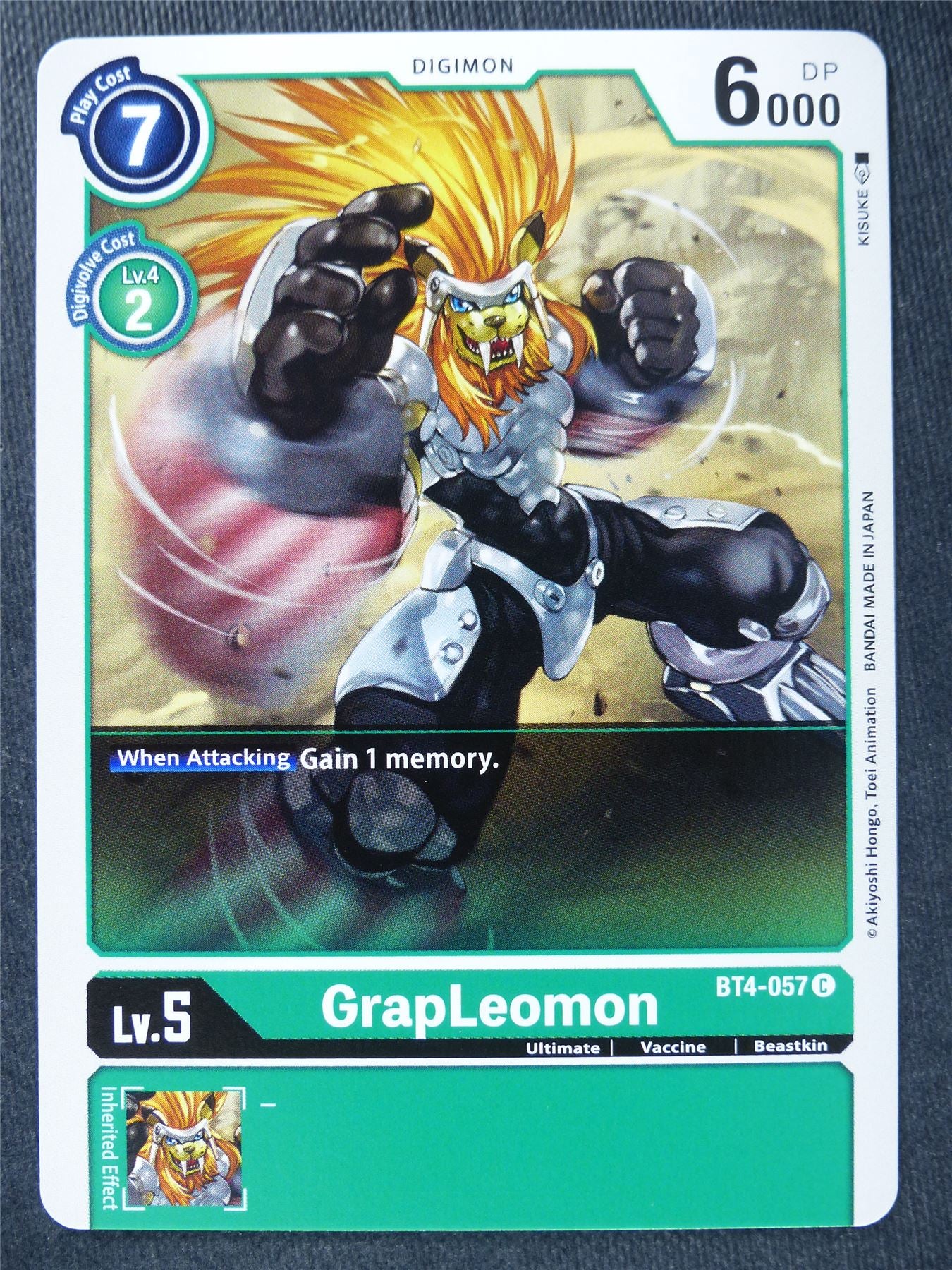 Graplemon BT4-057 C - Digimon Cards #10I