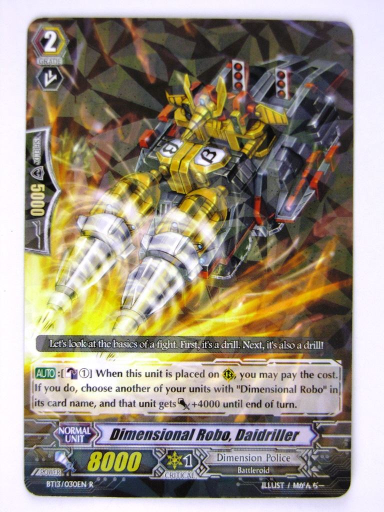 Vanguard Cards: DIMENSIONAL ROBO, DAIDRILLER BT13 R # 18E17