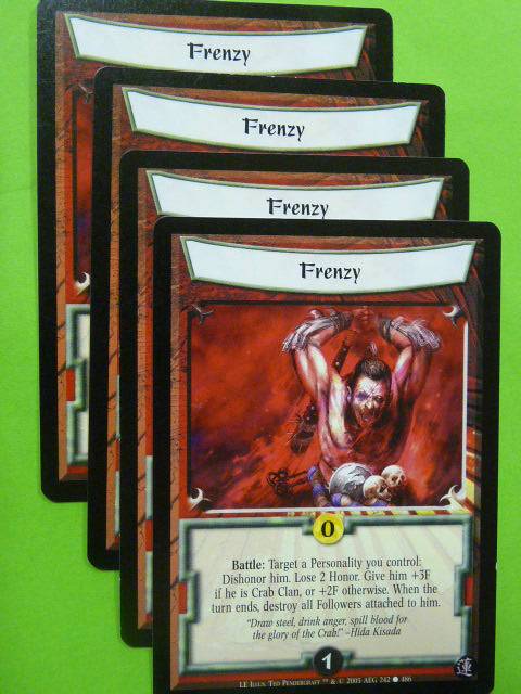 L5R Card  Legend of Five Rings: FRENZY 242/486 x4