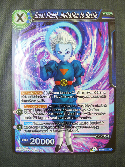 Great Priest Invitation to Battle Foil - Dragon Ball Super Card #2Z