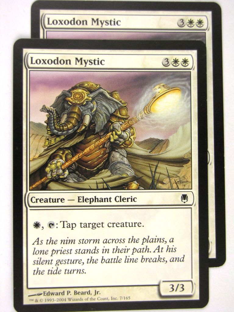 MTG Magic: the Gathering Cards: LOXODON MYSTIC x2: DST