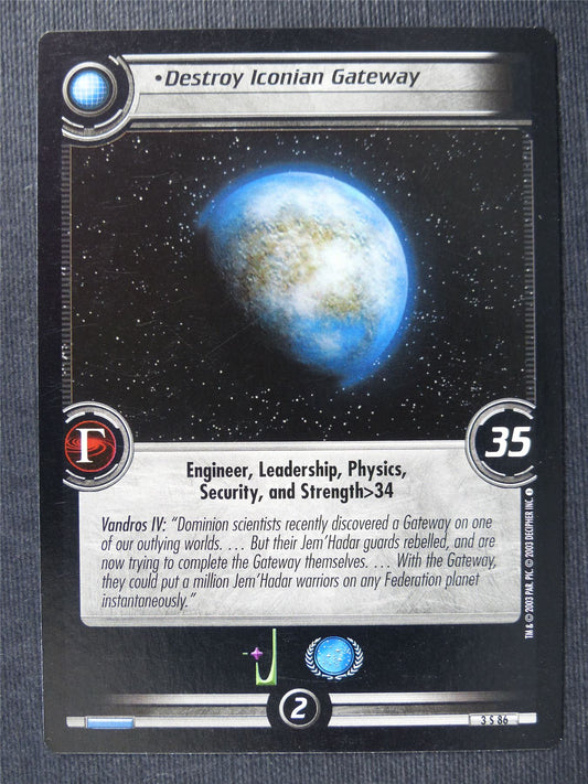 Destroy Iconian Gateway - Star Trek Cards #W7