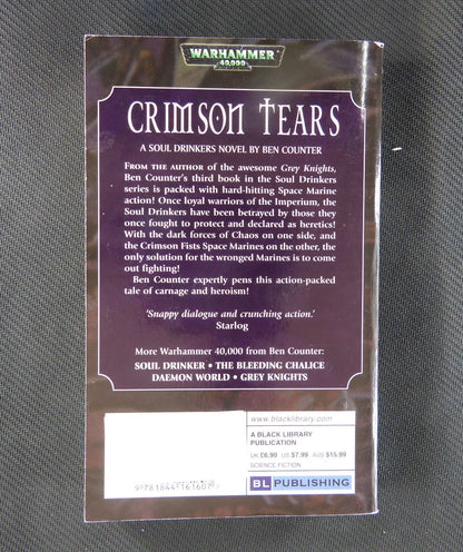 Crimson Tears - Ben Counter - Warhammer Novel Softback #ZL