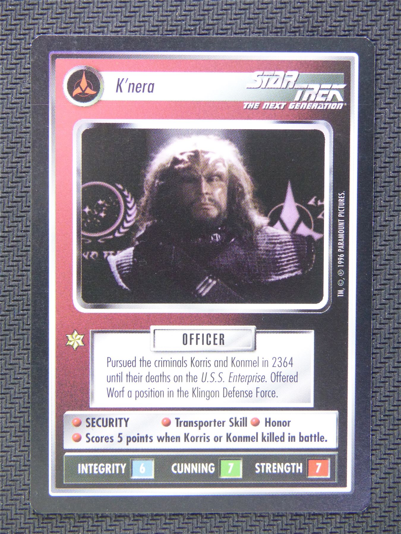 K Nera Black Border - Star Trek CCG Next Gen #507