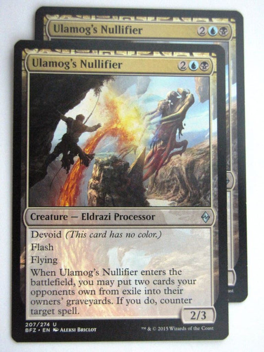 MTG Cards: BATTLE FOR ZENDIKAR: ULAMOG'S NULLIFIER x2 # 37B40