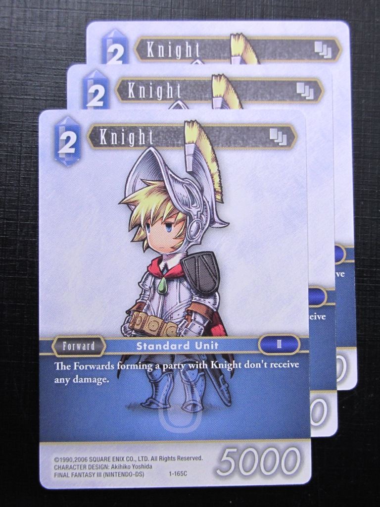 Final Fantasy Cards: KNIGHT 1-165C x3 # 19J83