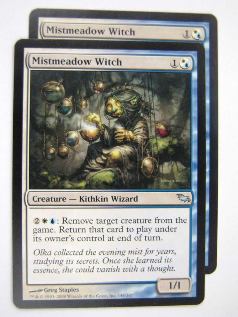 MTG Magic Played Cards: MISTMEADOW WITCH x2 # 7J93