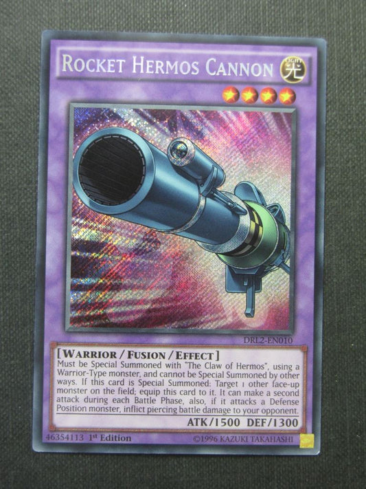 Rocket Hermos Cannon DRL2 Secret Rare - 1st ed - Yugioh Cards #1UI