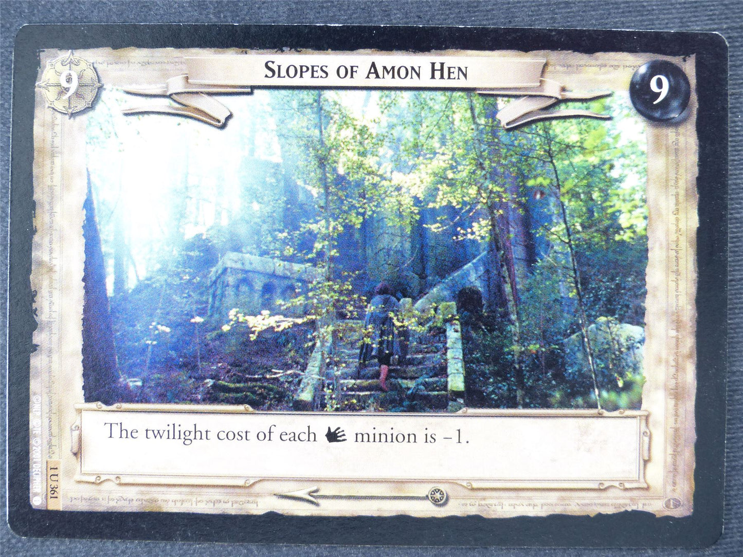 Slopes of Amon Hen 1 U 361 - played - LotR Cards #K0