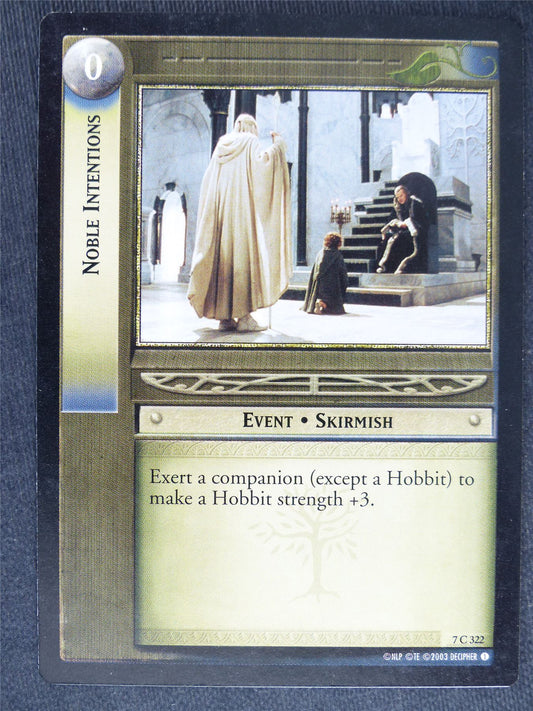 Noble Intentions 7 C 322 - played - LotR Cards #OK