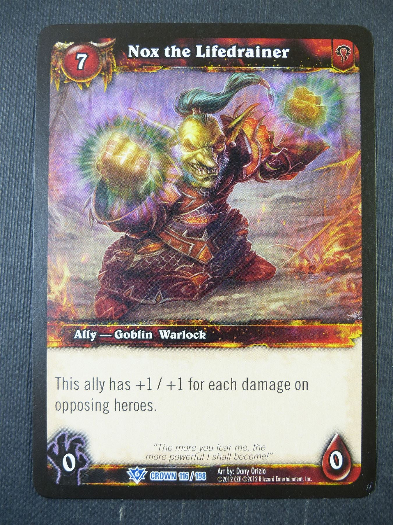 Nox the Lifedrainer 116/198 - WoW Card #174