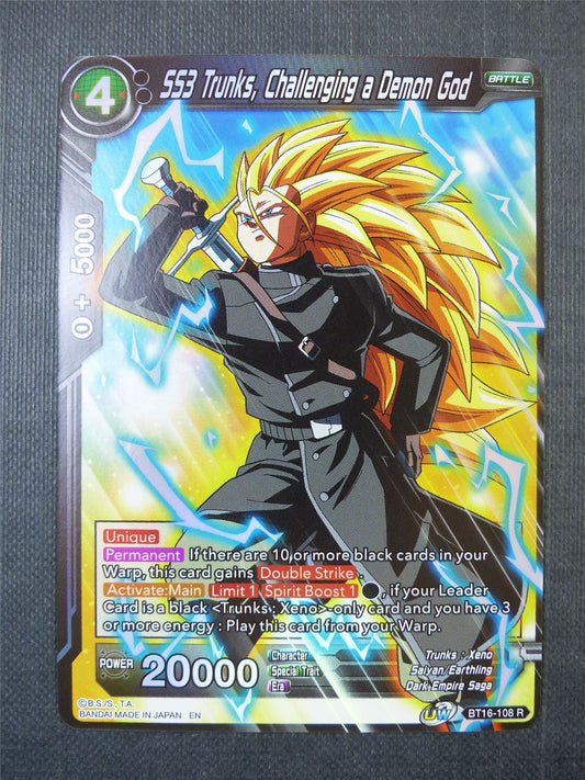 SS3 Trunks Challening a Demon God R Foil - Dragon Ball Super Card #1W
