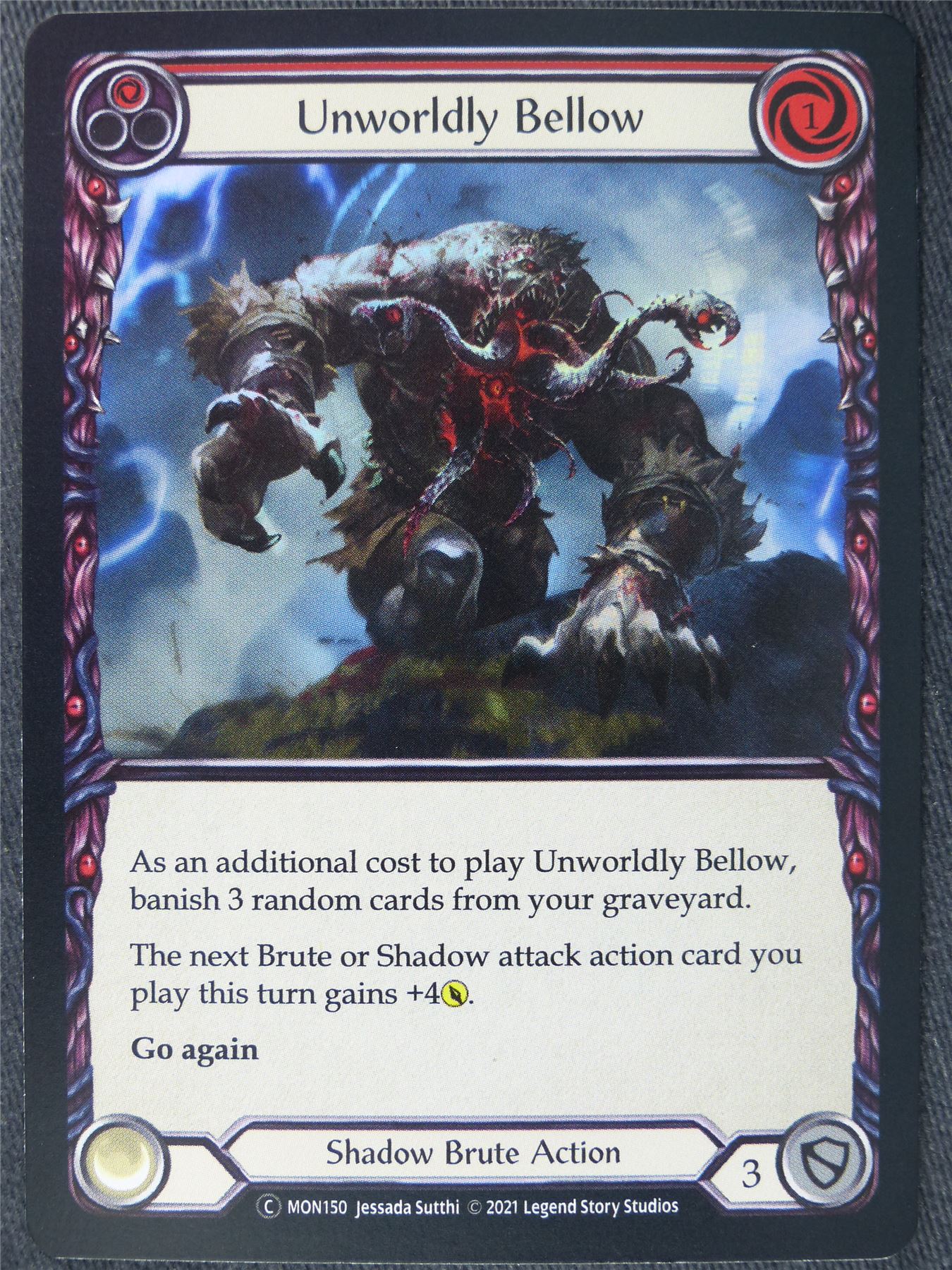 Unworldly Bellows Red Foil - Monarch Unlimited - Flesh and Blood Cards #IZ