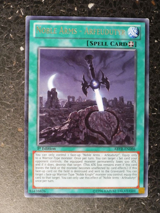 Yugioh Cards: NOBLE ARMS - ARFEUDUTYR ABYR RARE # 8H86