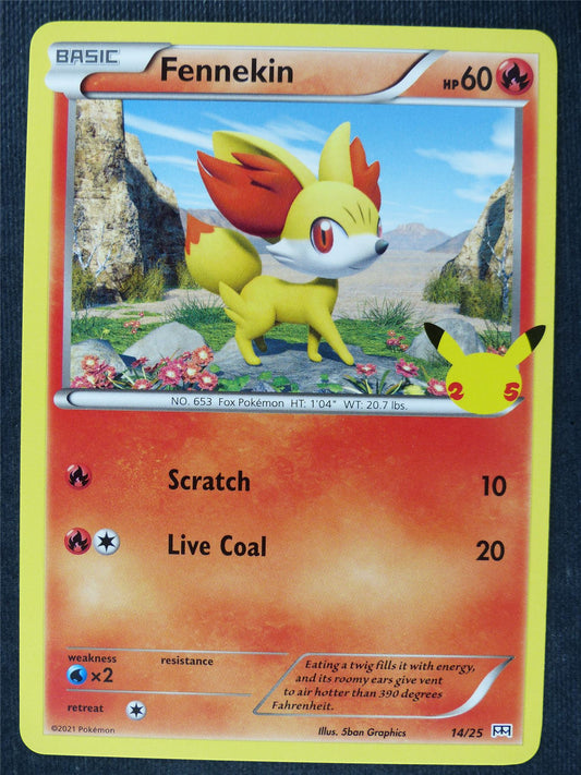 Fennekin 14/25 McDonalds Card - Pokemon Cards #L