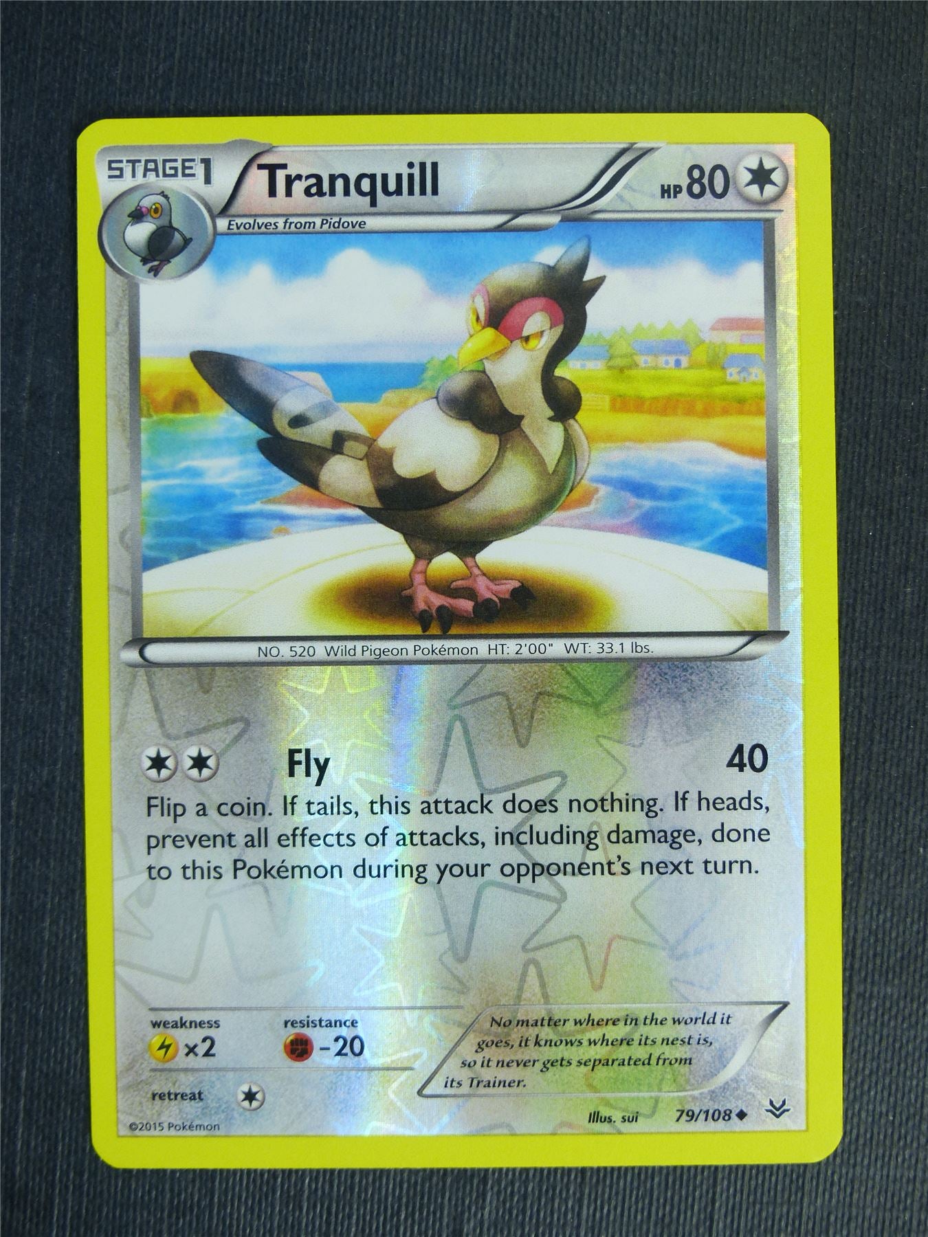 Tranquill 79/108 Reverse Holo - Pokemon Cards #2CJ