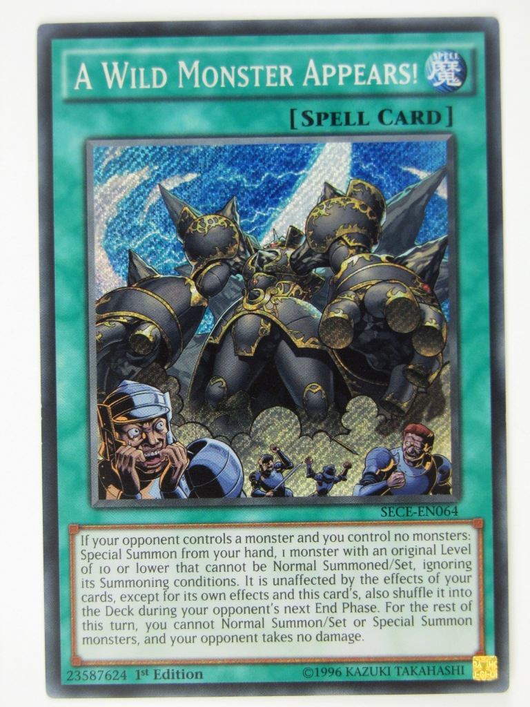 Yugioh Cards: A WILD MONSTER APPEARS! SECE SECRET RARE # 22A56