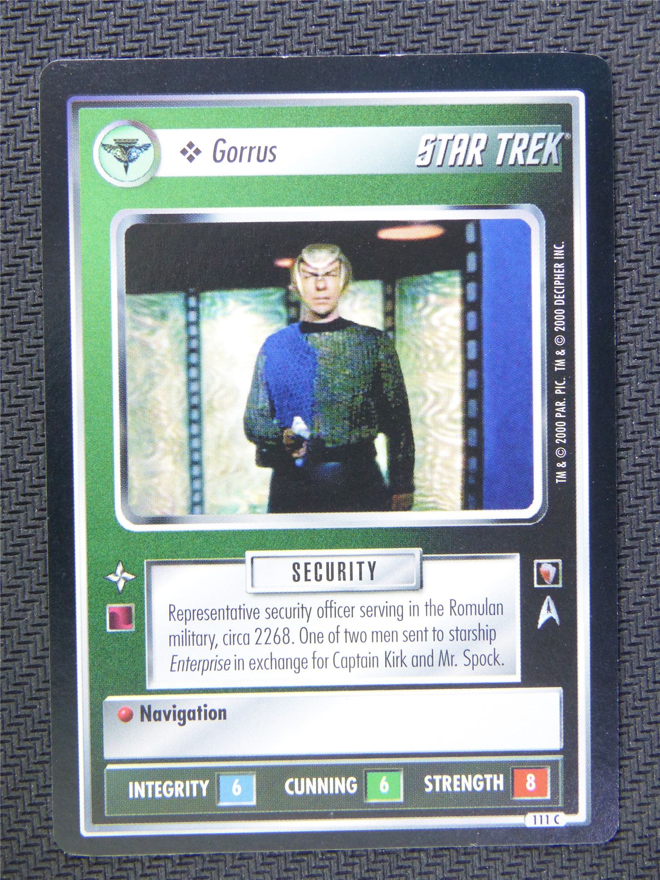 Gorrus Black Border - Star Trek CCG #4ZG