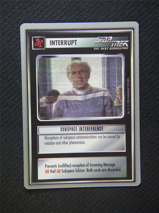 Interrupt Subspace Interference - Star Trek Silver Border Card Decipher #2FL
