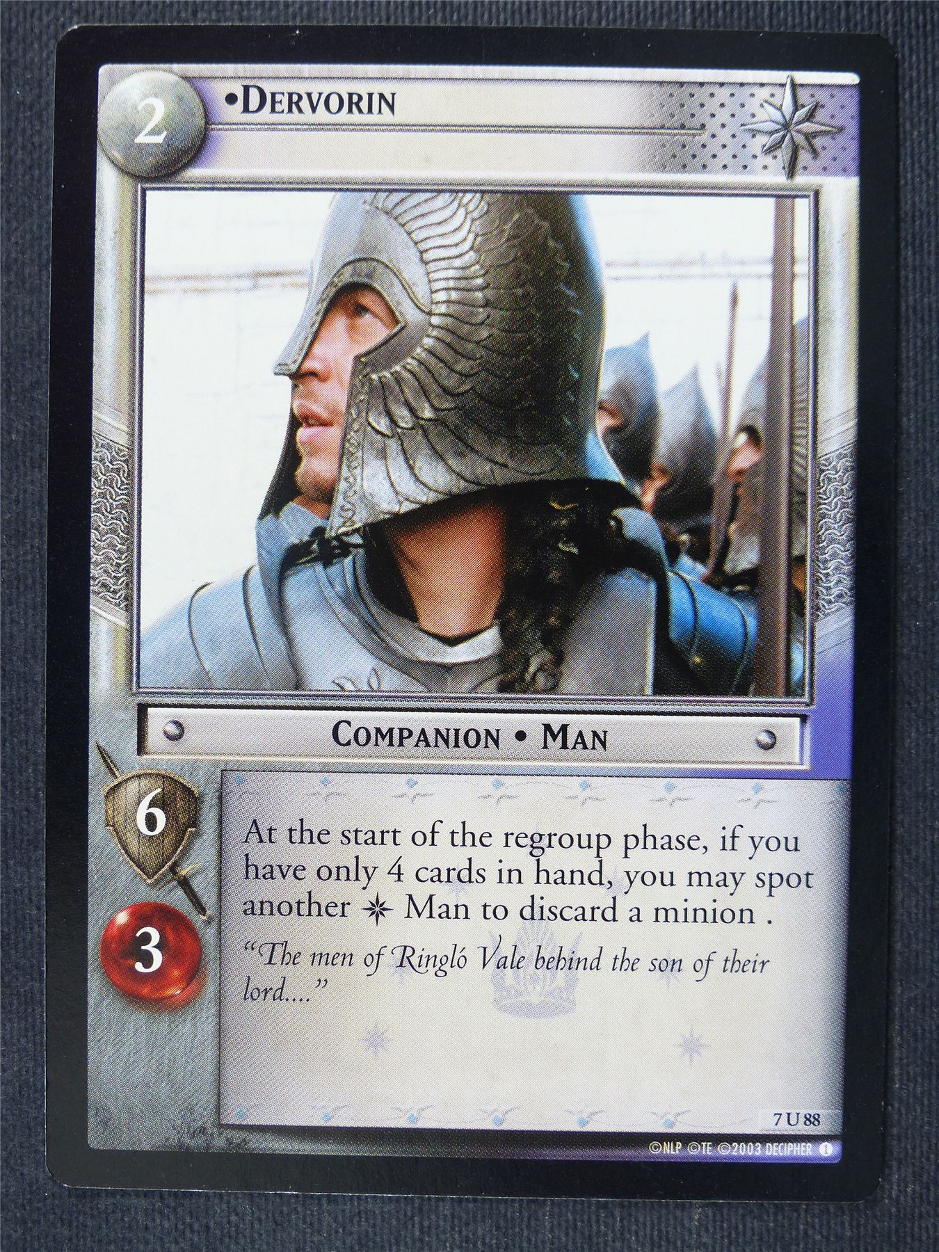 Dervorin 7 U 88 - LotR Cards #3IM