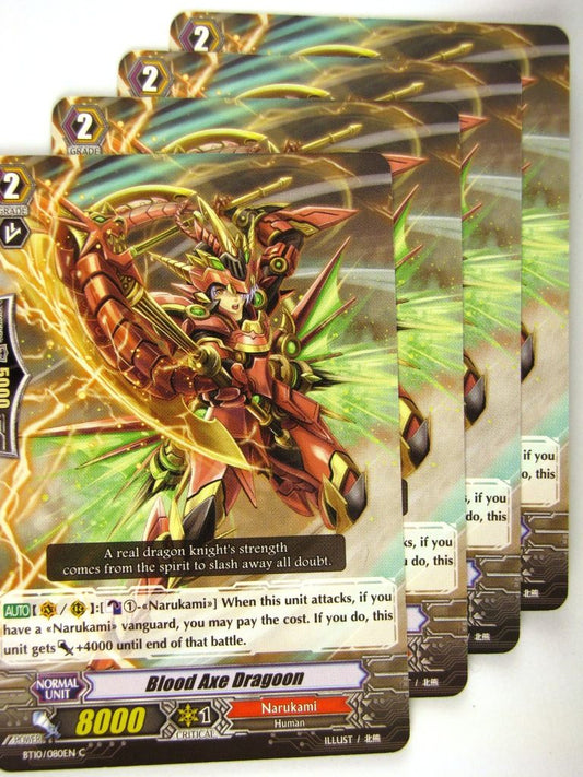 Cardfight!! Vanguard Cards: BLOOD AXE DRAGOON x4 BT10