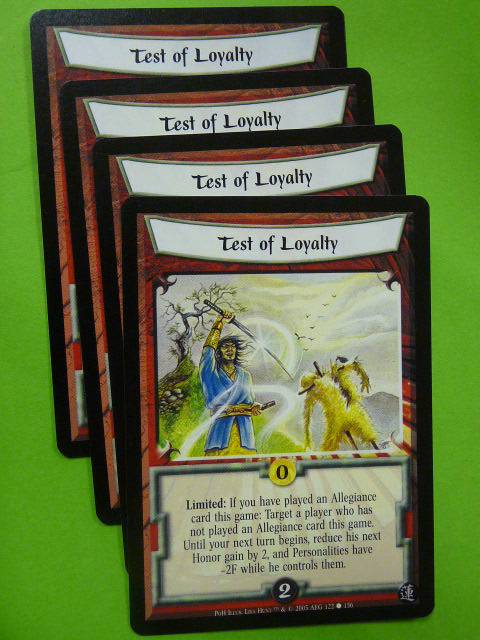 L5R Card Legend of Five Rings: TEST OF LOYALTY 122/156 x4