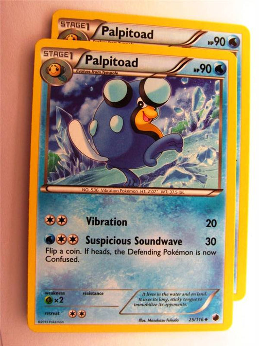 Pokemon CCG: PALPITOAD 25/116 x2 :Plasma Freeze