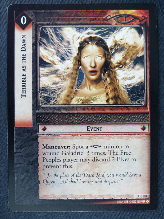 Terrible as the Dawn 3 R 103 - LotR Cards #MR