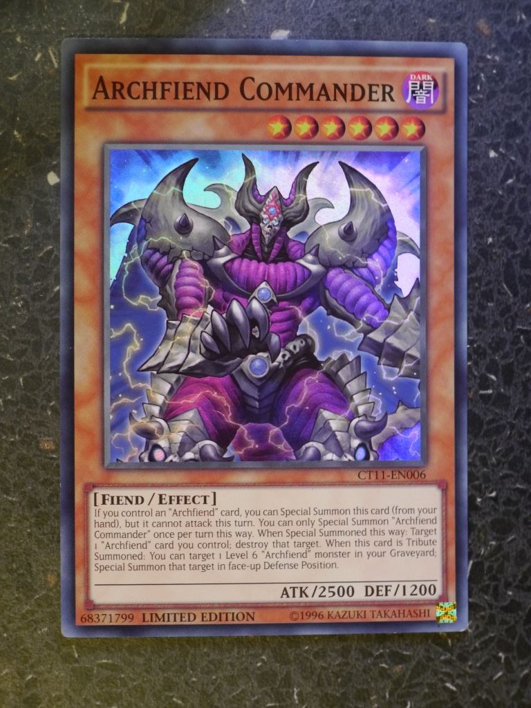 Yugioh Cards: ARCHFIEND COMMANDER CT11 SUPER RARE # 3B90