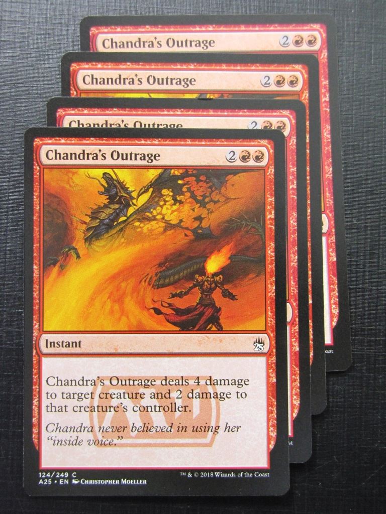 Chandra's Outrage x4 - Masters 25 - Mtg Card # 10B34