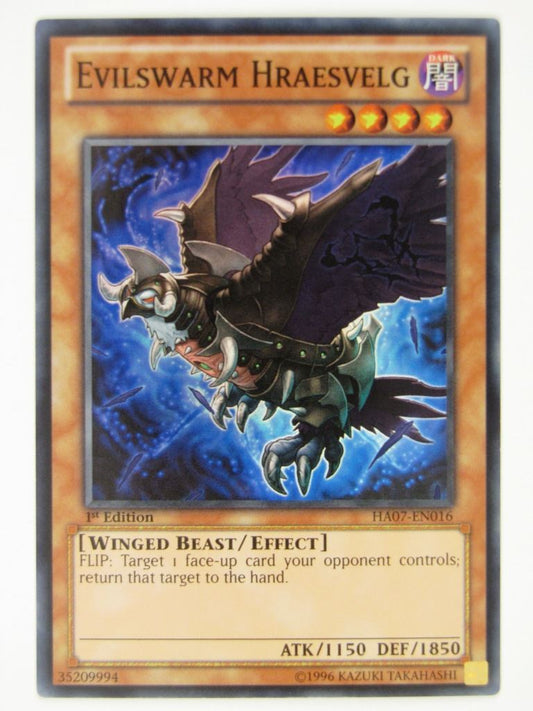 Yugioh Cards: EVILSWARM HRAESVELG HA07 SUPER RARE # 21F100