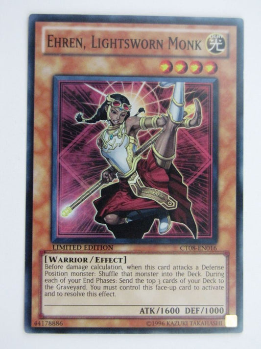 Yugioh Played Cards: EHREN, LIGHSWORN MONK CT08 SUPER RARE # 31A63