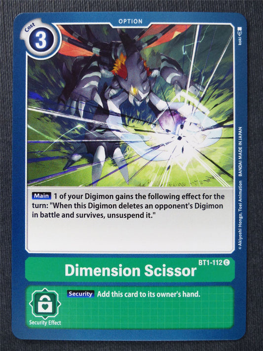 Dimension Scissor BT1-112 C - Digimon Cards #TN