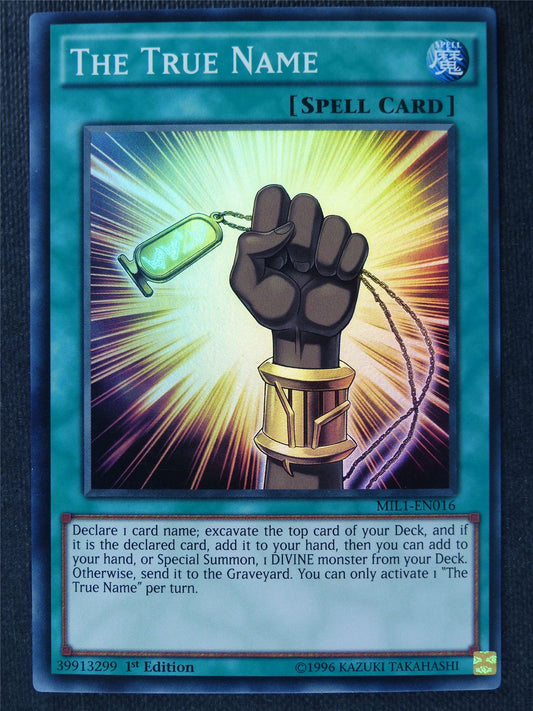 The True Name MIL1 Super Rare - 1st ed - Yugioh Cards #12G