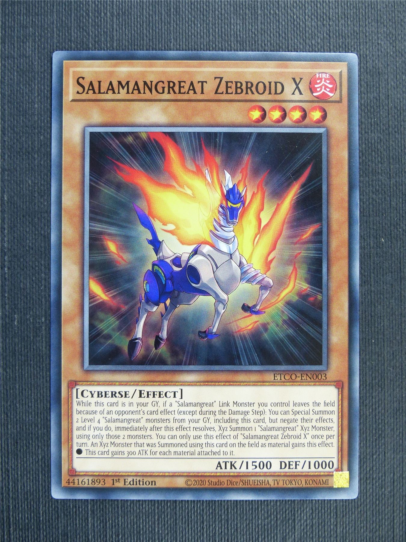 Salamangreat Zebroid X - ETCO - 1st ed Yugioh Card