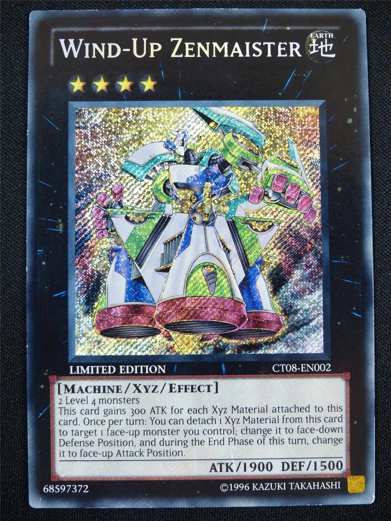 Wind-Up Zenmaister CT08 Secret Rare - lim ed Yugioh Card #U6