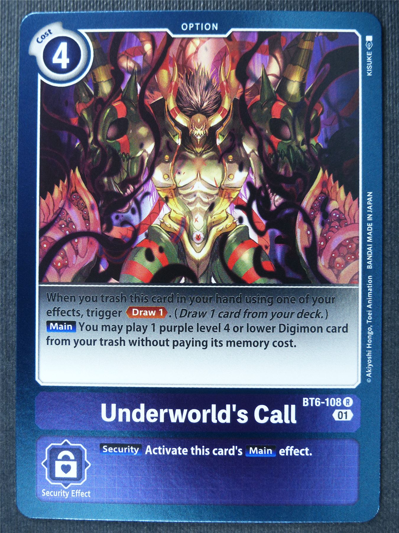 Underworld's Call BT6-108 R - Digimon Card #26W