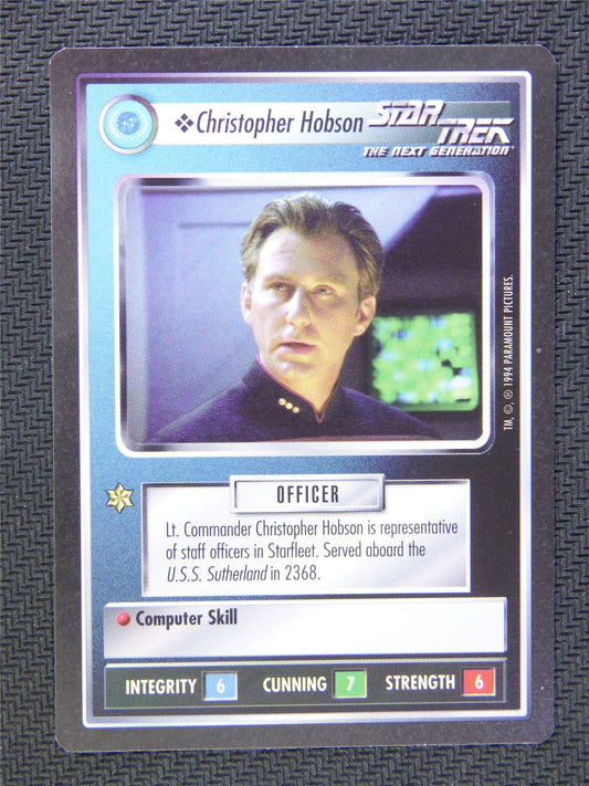 Christopher Hobson Black Border - Star Trek CCG Next Gen #4ZW