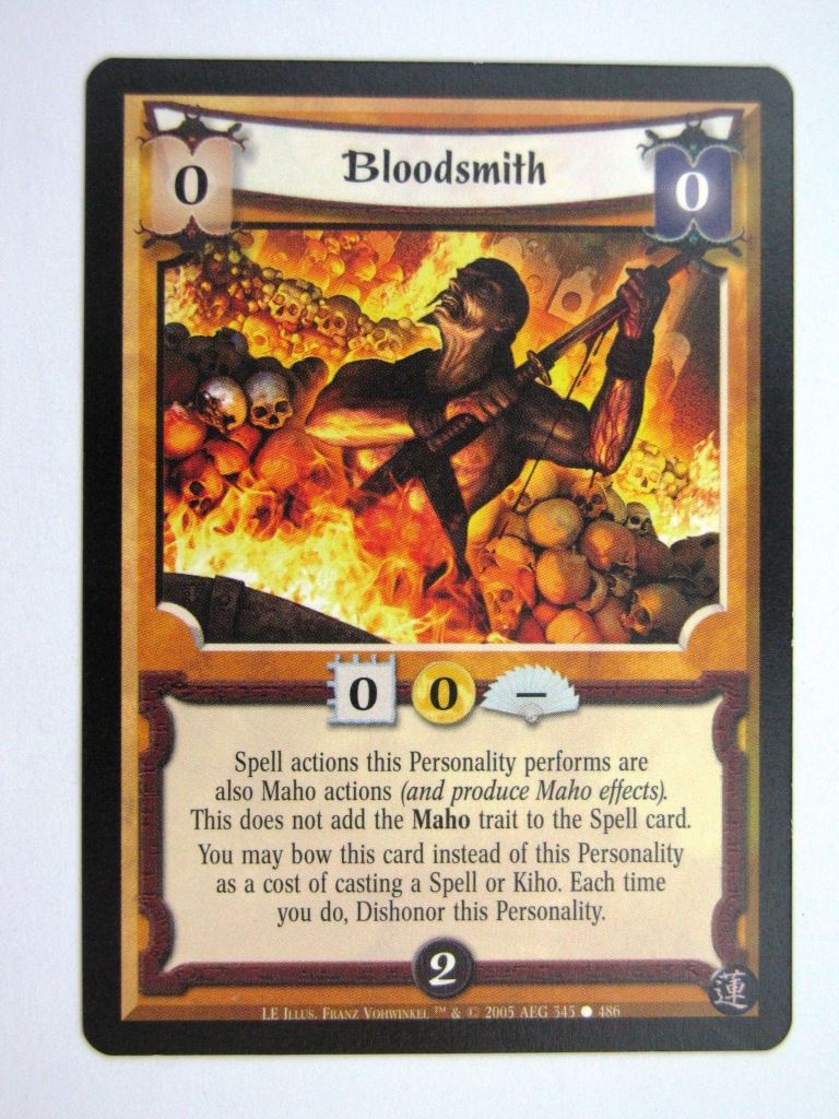 Vintage L5R Cards: BLOODSMITH # 27H26