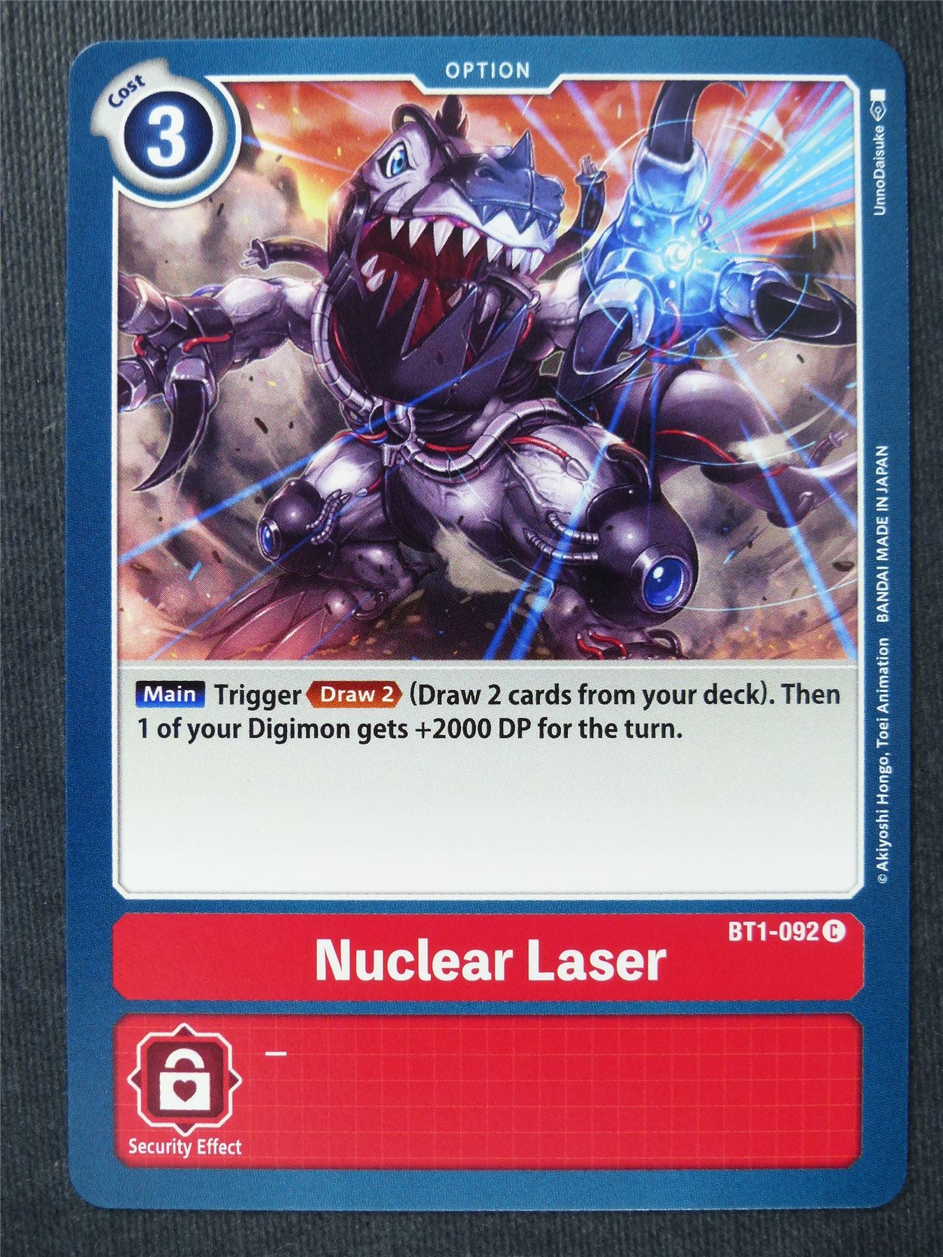 Nuclear Laser BT1-092 C - Digimon Cards #T8