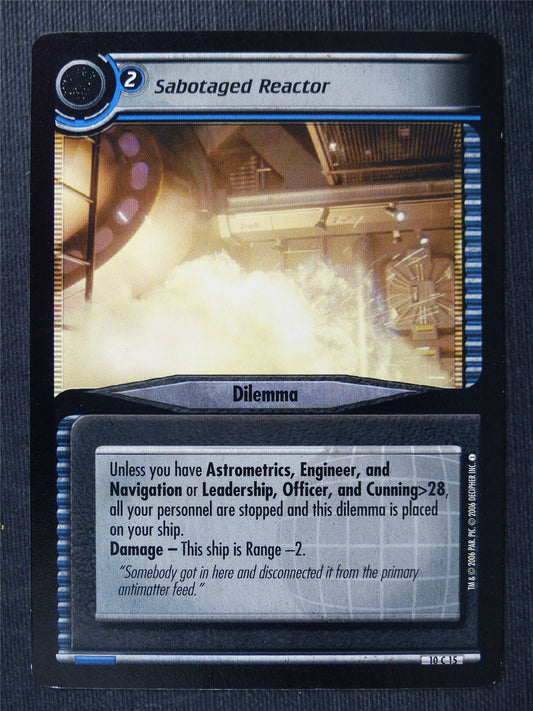 Sabotaged Reactor - Star Trek Cards #V9