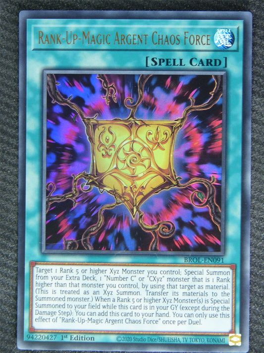 Rank-Up-Magic Argent Chaos Force BROL Ultra Rare - 1st ed - Yugioh Card #80M